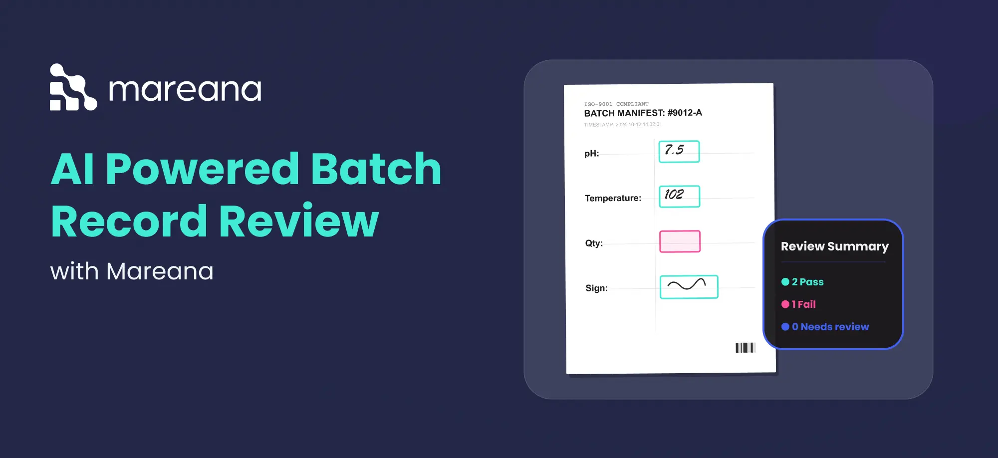 AI Powered Batch Record Review with Mareana